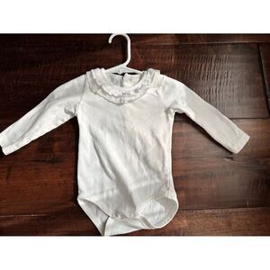 Mayoral white lace ruffle‎ onesie 3-6 months